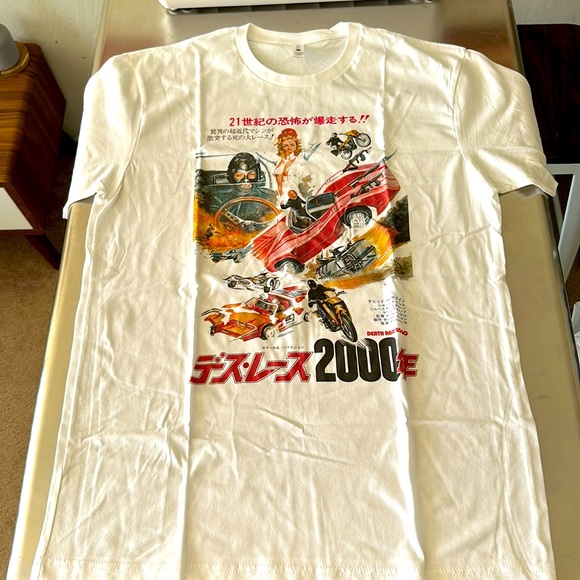 Death Race 2000 (film) - Japanese Movie Poster T-Shirt. White, medium. - Picture 1 of 4